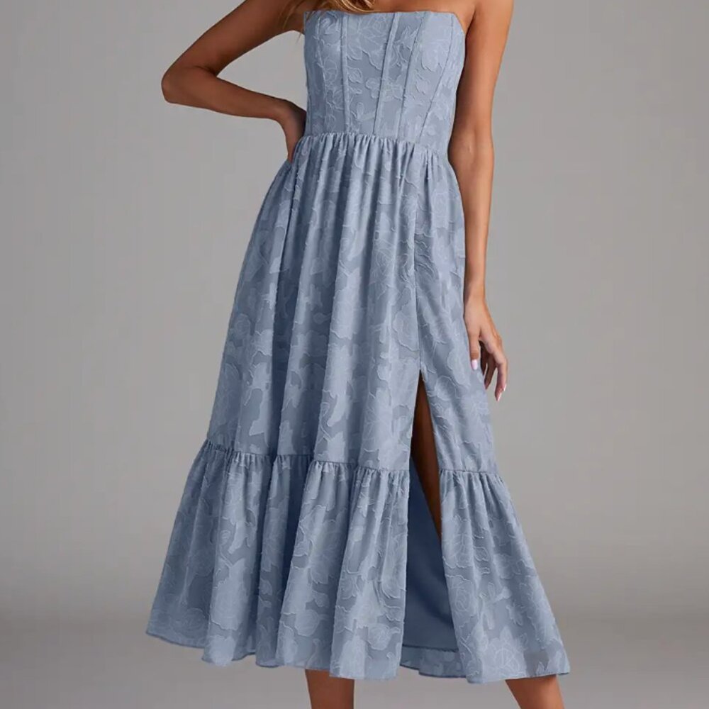 Azazie Delphina Dusty Blue Dress